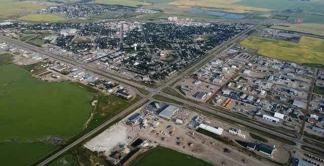 Aerial view of Kindersley